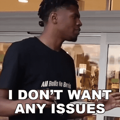 Man in All Balls No Brain T-Shirt Says I Don't Want Any Issues