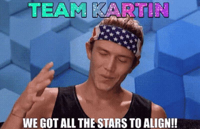 Man In American Flag Headband Says Team Kartin We Got All Stars To Align GIF