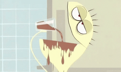 Man In American Flag Outfit Being Poured Milk GIF