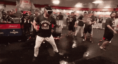 Man In American League Shirt Dancing GIF