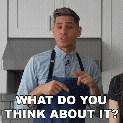 Man In Apron Asking What Do You Think GIF