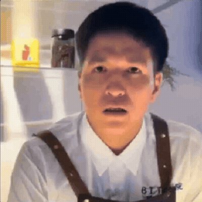 Man In Apron Making Surprised Face GIF