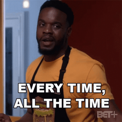 Man In Apron Saying Every Time All The Time GIF