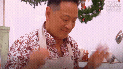 Man In Apron Saying The Great Canadian Baking Show GIF