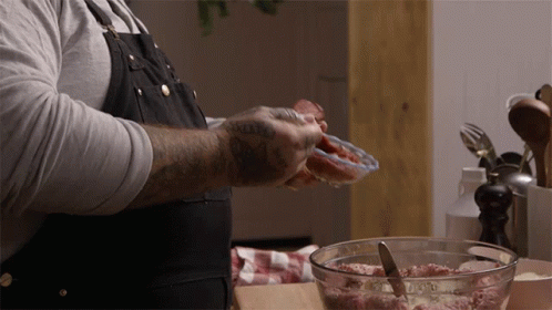 Man In Apron With Tattoo Brian GIF