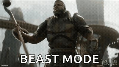 Man In Armor Holding Spear Beast Mode GIF