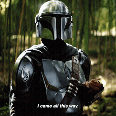 Man In Armor Saying I Came All This Way GIF
