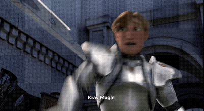 Man In Armor Says Krav Maga GIF