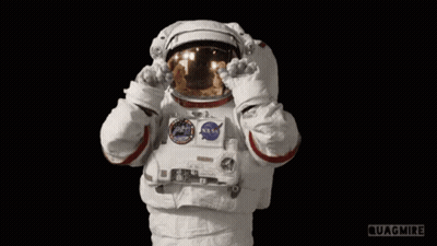 Man In Astronaut Suit Saying Happy Birthday Carter GIF