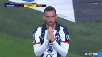 Man In AT&T Soccer Jersey Prays On Field GIF