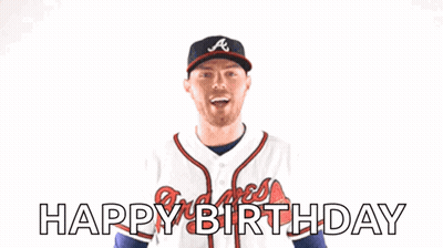 Man In Atlanta Braves Jersey Raising Arms GIF