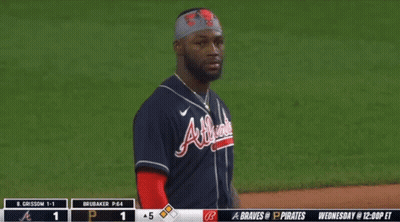 Man In Atlanta Braves Jersey GIF