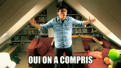 Man In Attic Saying Oui On A Compris GIF