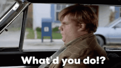 Man In Back Seat Asking What'd You Do GIF