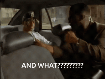 Man In Back Seat Of Car Saying And What GIF