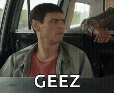 Man In Back Seat Of Car With Geez GIF