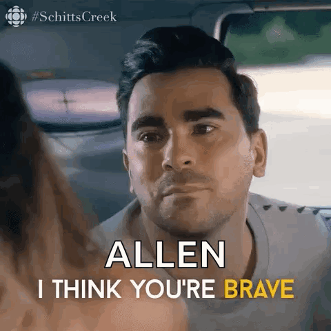 Man In Back Seat Says I Think You're Brave GIF