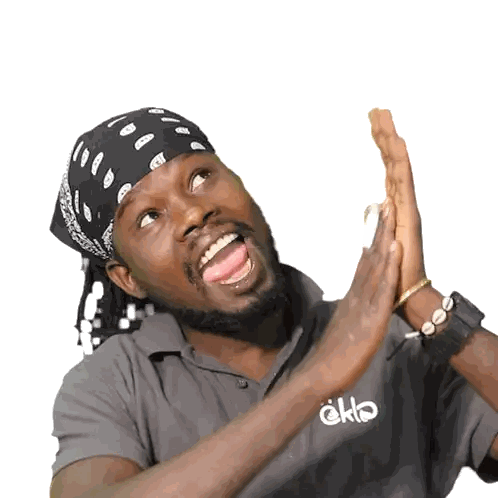 Man In Bandana And OKB Shirt Clapping Sticker