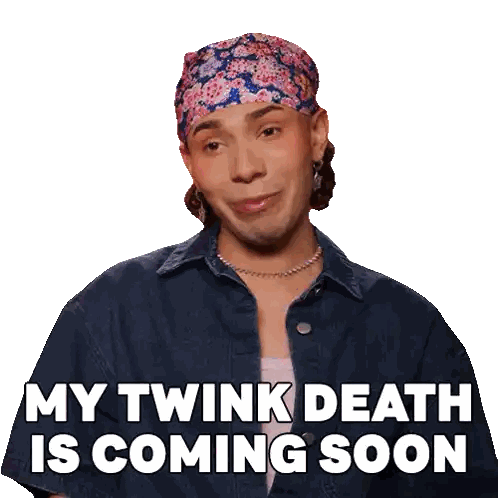 Man In Bandana Says My Twink Death Is Coming Soon Sticker