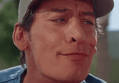 Man In Baseball Cap And Blue Shirt GIF