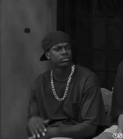 Man In Baseball Cap And Chains GIF