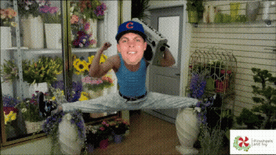 Man In Baseball Cap Holding Boombox GIF