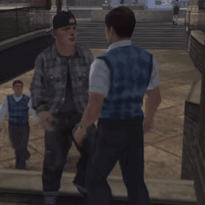 Man In Baseball Cap Hugging Man In Blue Shirt GIF