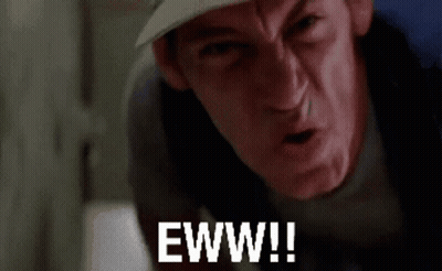 Man In Baseball Cap Making Funny Face Saying Eww GIF