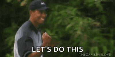 Man In Baseball Cap On Golf Course Smiling GIF