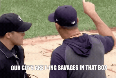 Man In Baseball Cap Our Guys Are F-Ing Savages In That Box GIF