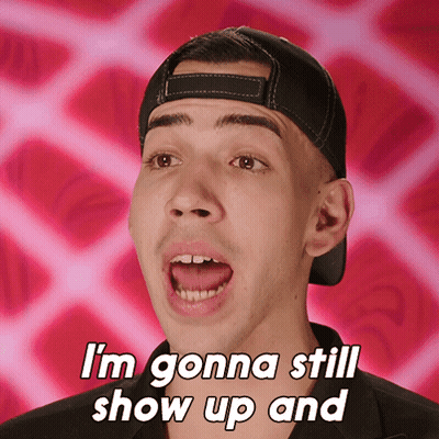 Man In Baseball Cap Saying I'm Gonna Still Show Up And GIF