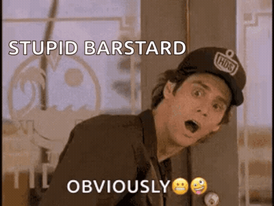 Man In Baseball Cap Saying Stupid Bastard GIF