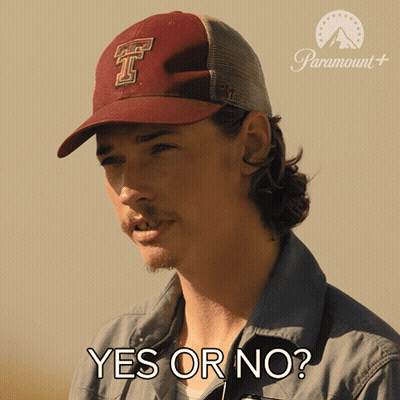 Man In Baseball Cap Saying Yes Or No GIF