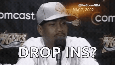 Man In Baseball Cap Says Drop Ins GIF