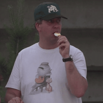 Man In Baseball Cap With Letter M GIF