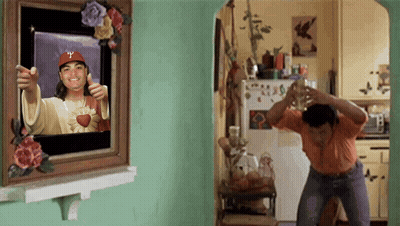 Man In Baseball Cap With Letter P GIF