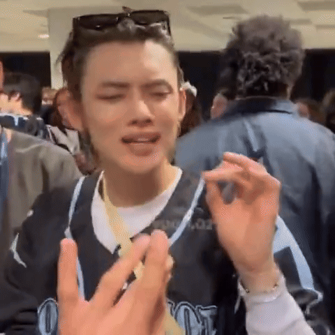 Man In Baseball Jersey Making Funny Face GIF