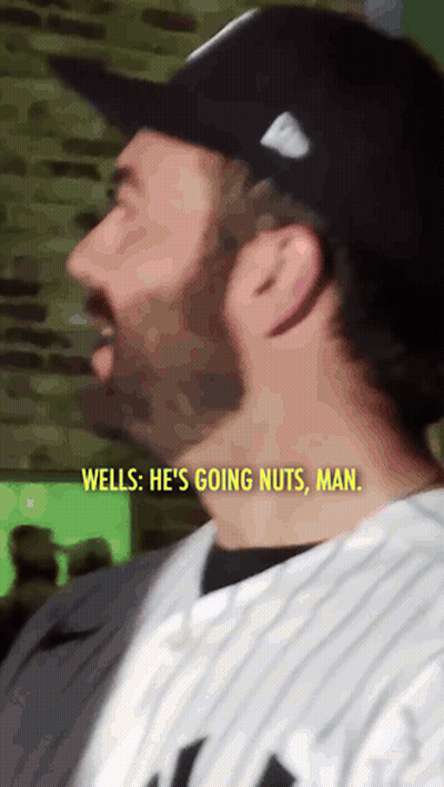 Man In Baseball Uniform Saying Going Nuts GIF