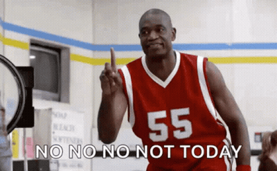 Man In Basketball Jersey 55 Saying No No No Not Today GIF