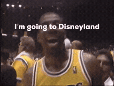 Man In Basketball Jersey Saying I'm Going To Disneyland GIF