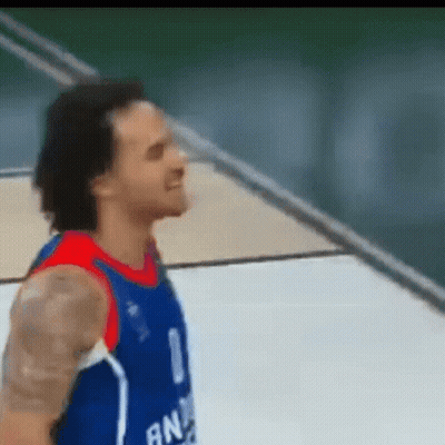 Man In Basketball Uniform Number 1 GIF