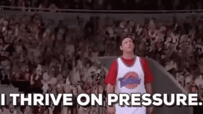 Man In Basketball Uniform Saying I Thrive On Pressure GIF