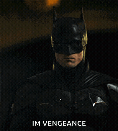 Man In Bat Suit Saying Im Vengeance GIF