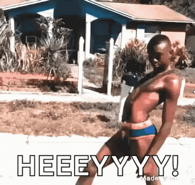 Man In Bathing Suit Dancing Heeey Yy GIF