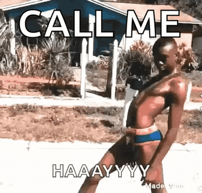 Man In Bathing Suit Saying Call Me GIF