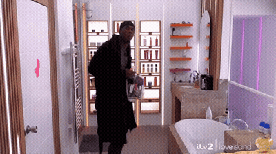 Man In Bathrobe ITV 2 I Love Island GIF
