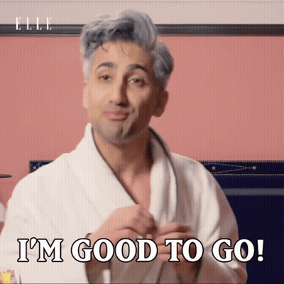Man In Bathrobe Saying I'm Good To Go GIF