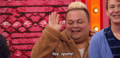 Man in Bathrobe Says Yay Sports