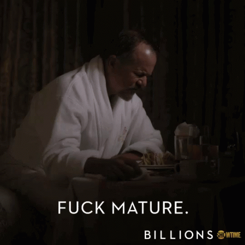 Man In Bathrobe With Text GIF