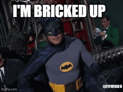Man In Batman Costume I'm Bricked Up GIF